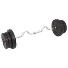 Vidaxl Sada činek barbell a dumbbell 60 kg