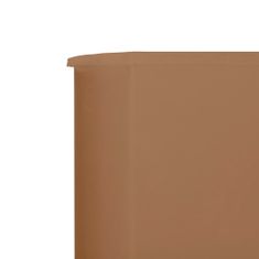 Greatstore 5dílná zástěna proti větru textil 600 x 120 cm taupe