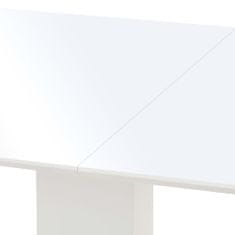 Greatstore Jídelní stůl vysoký lesk bílý 180 x 90 x 76 cm MDF