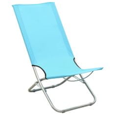 Greatstore Skládací plážové židle 2 ks tyrkysové textil