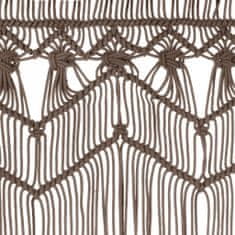 Greatstore Macramé závěs taupe 140 x 240 cm bavlna