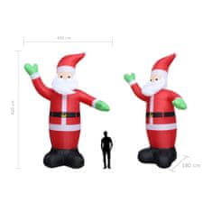 Greatstore Vánoční nafukovací Santa Claus LED IP44 600 cm XXL