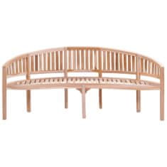 Greatstore Zahradní lavice zaoblená 200 cm masivní teak