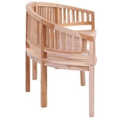 Greatstore Zahradní lavice zaoblená 200 cm masivní teak