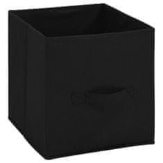 Vidaxl Úložná skříňka se 4 textilními košíky černá 63x30x71 cm ocel
