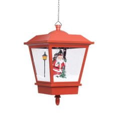 Greatstore Vánoční závěsná lampa LED světlo a Santa červená 27x27x45 cm