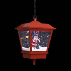 Greatstore Vánoční závěsná lampa LED světlo a Santa červená 27x27x45 cm