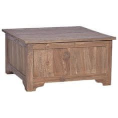 Greatstore Konferenční stolek s vyklápěcí deskou 65x65x34 cm masivní teak