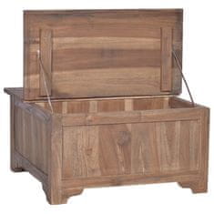 Greatstore Konferenční stolek s vyklápěcí deskou 65x65x34 cm masivní teak