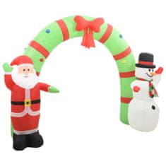 Greatstore Vánoční nafukovací Santa a sněhulák brána LED 300 x 90 x 280 cm