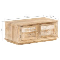 Greatstore Konferenční stolek 90 x 49 x 37 cm masivní mangovníkové dřevo