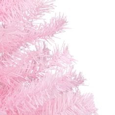 Greatstore Umělý vánoční stromek se stojanem růžový 180 cm PVC