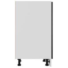 Greatstore Spodní skříňka zásuvka černá vysoký lesk 50x46x81,5 dřevotříska