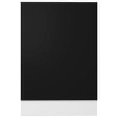 Greatstore Panel na myčku černý 45 x 3 x 67 cm dřevotříska