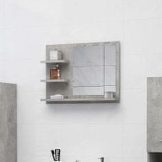 Vidaxl Koupelnové zrcadlo betonově šedé 60 x 10,5 x 45 cm dřevotříska