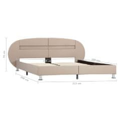 Greatstore Rám postele s LED světlem cappuccino umělá kůže 180 x 200 cm