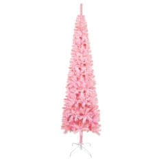 Greatstore Úzký vánoční stromek růžový 240 cm