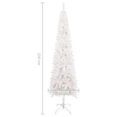 Greatstore Úzký vánoční stromek bílý 210 cm