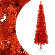 Vidaxl vidaXL Slim Christmas Tree Red 150 cm