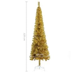Greatstore Úzký vánoční stromek zlatý 120 cm