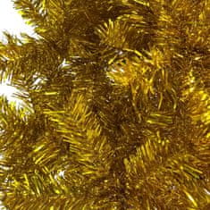 Greatstore Úzký vánoční stromek zlatý 150 cm