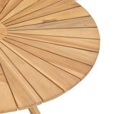 Greatstore Skládací zahradní stůl Ø 85 cm masivní teakové dřevo