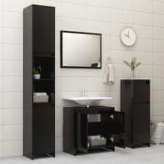 Greatstore Koupelnová skříňka černá 60 x 33 x 58 cm dřevotříska
