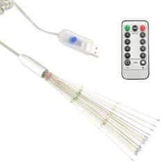 Greatstore Venkovní vánoční ohňostroje 2 ks vícebarevné 50 cm 280 LED diod