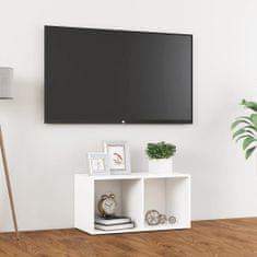 Greatstore TV stolek bílý 72 x 35 x 36,5 cm dřevotříska