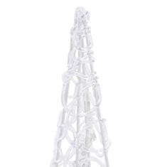 Vidaxl Akrylový dekorativní světelný LED kužel studený bílý 90 cm