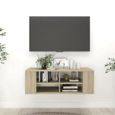 Greatstore Nástěnná TV skříňka dub sonoma 102 x 35 x 35 cm dřevotříska