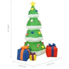 shumee Nafukovací vánoční strom s LED vnitřní i venkovní 240 cm