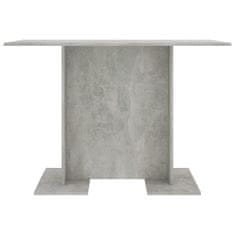 Greatstore Jídelní stůl betonově šedý 110 x 60 x 75 cm dřevotříska