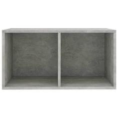 Greatstore Úložný box na LP desky betonově šedý 71x34x36 cm dřevotříska