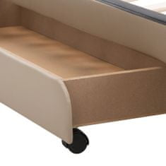 Greatstore Rám postele s LED cappuccino umělá kůže 180 x 200 cm