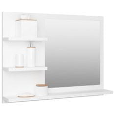 Greatstore Koupelnové zrcadlo bílé 60 x 10,5 x 45 cm dřevotříska