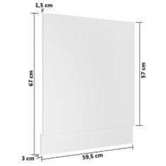 Vidaxl Panel na myčku bílý 59,5 x 3 x 67 cm dřevotříska