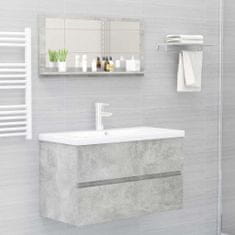 Vidaxl Koupelnové zrcadlo betonově šedé 80 x 10,5 x 37 cm dřevotříska