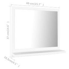 Greatstore Koupelnové zrcadlo bílé 40 x 10,5 x 37 cm dřevotříska