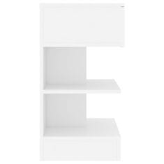 Greatstore Noční stolek bílý 40 x 35 x 65 cm dřevotříska