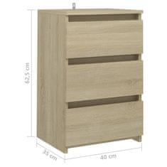 Greatstore Noční stolky 2 ks dub sonoma 40 x 35 x 62,5 cm dřevotříska