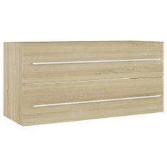 Greatstore Skříňka pod umyvadlo dub sonoma 100 x 38,5 x 48 cm dřevotříska