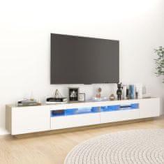 Greatstore TV skříňka s LED osvětlením bílá a dub sonoma 260 x 35 x 40 cm