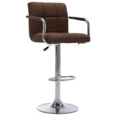 Vidaxl Barové židle 2 ks hnědé textil