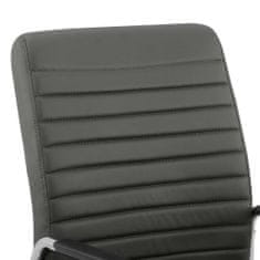 Greatstore Otočná kancelářská židle černá antracitová textil
