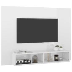 Greatstore Nástěnná TV skříňka bílá vysoký lesk 120x23,5x90 cm dřevotříska