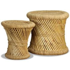 Greatstore Stoličky 2 ks bambus a juta