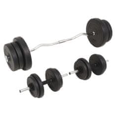 Greatstore Sada činek barbell a dumbbell, 60 kg