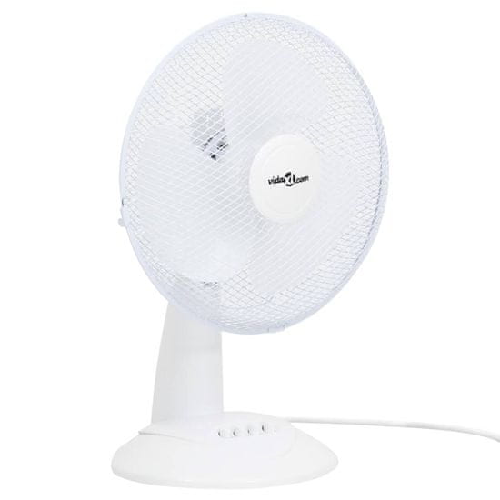 Greatstore Stolní ventilátor 3 rychlosti 30 cm 40 W bílý