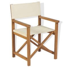 Petromila Skládací režisérské židle 2 ks masivní teakové dřevo